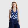 Women Halter Neck Textured Top