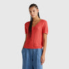 Women V-Neck Textured Top