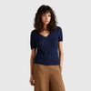 Women V-Neck Textured Top