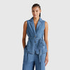 Women Lapel Collar Solid Jacket