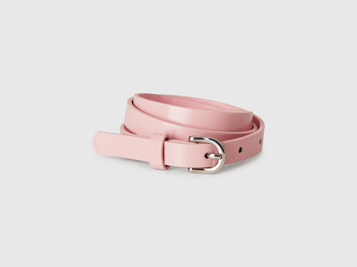 Girls Solid Slim Belt