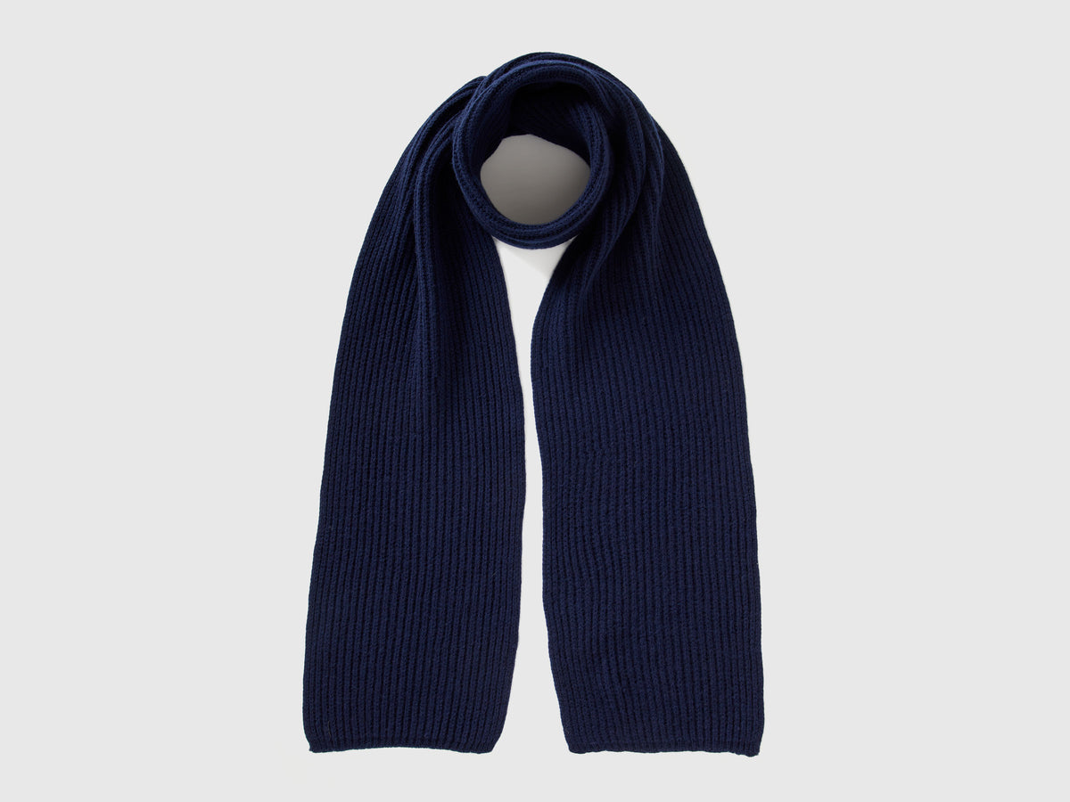 Men Lana Vergine Textured Scarf
