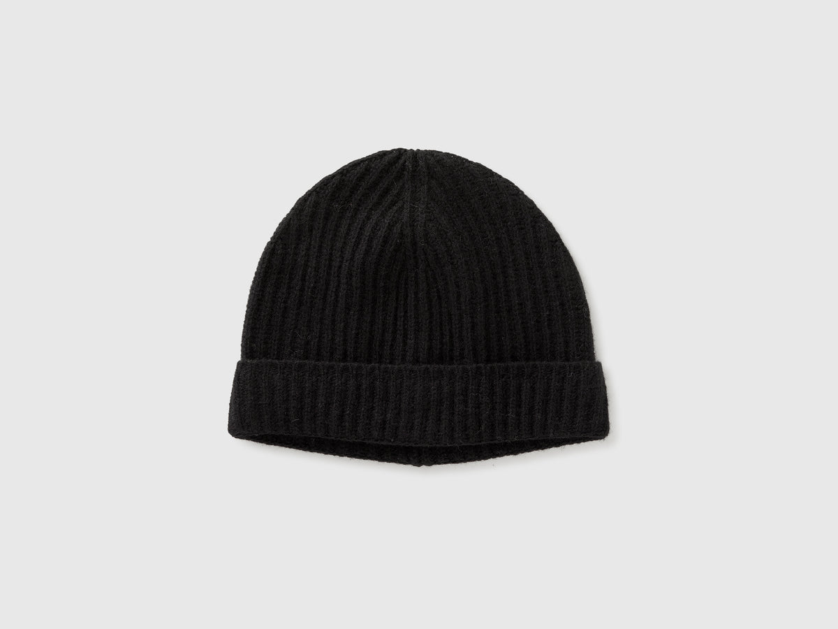 Men Lana Vergine Textured Beanie
