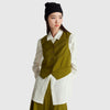Women V-Neck Solid Waistcoat
