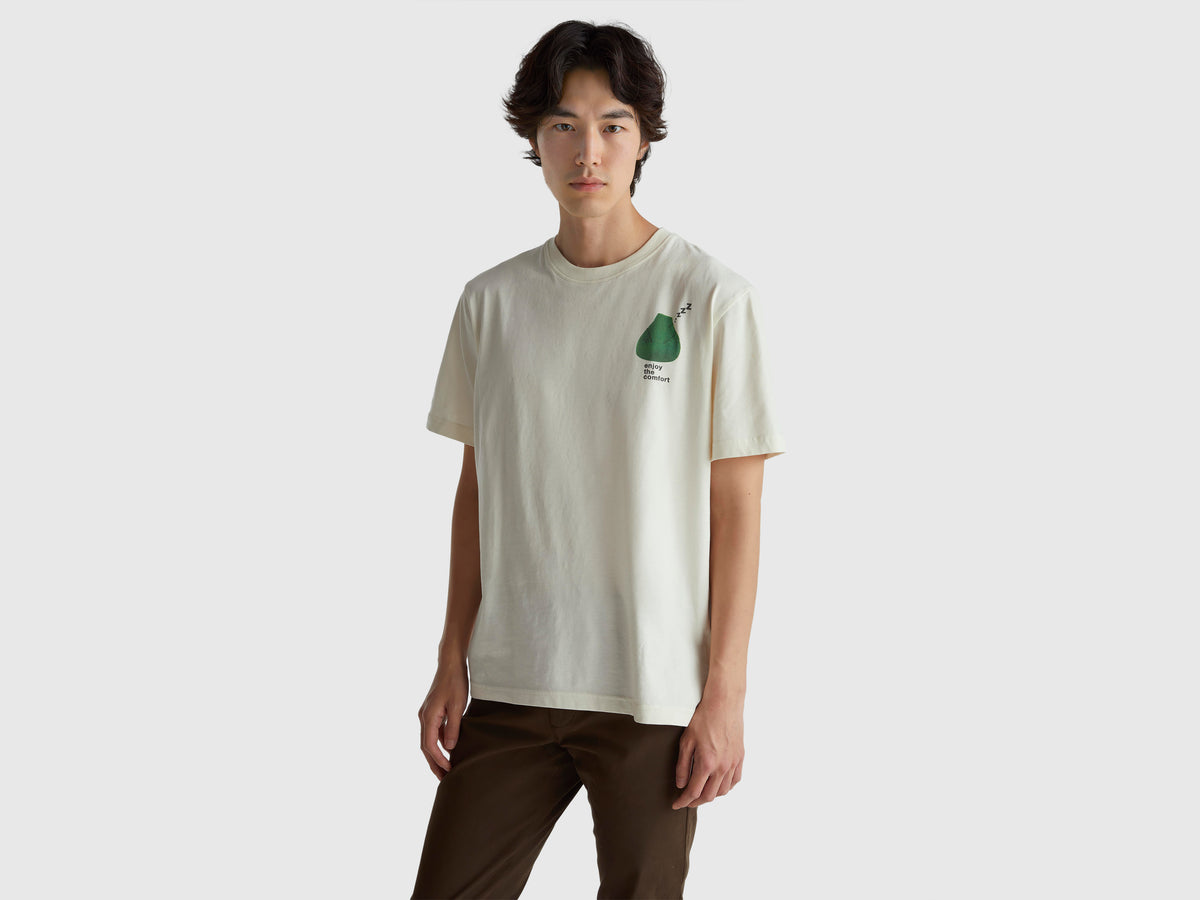 Men Regular Fit Crew Neck Typography T-Shirt