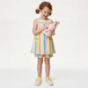 Girls Regular Fit Round Neck Stripe Dress