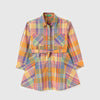 Girls Regular Fit Regular Collar Check Dress