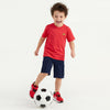 Boys Regular Fit Mid Rise Solid Cargo Shorts