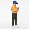 Boys Solid Loose Fit Cargo Trousers