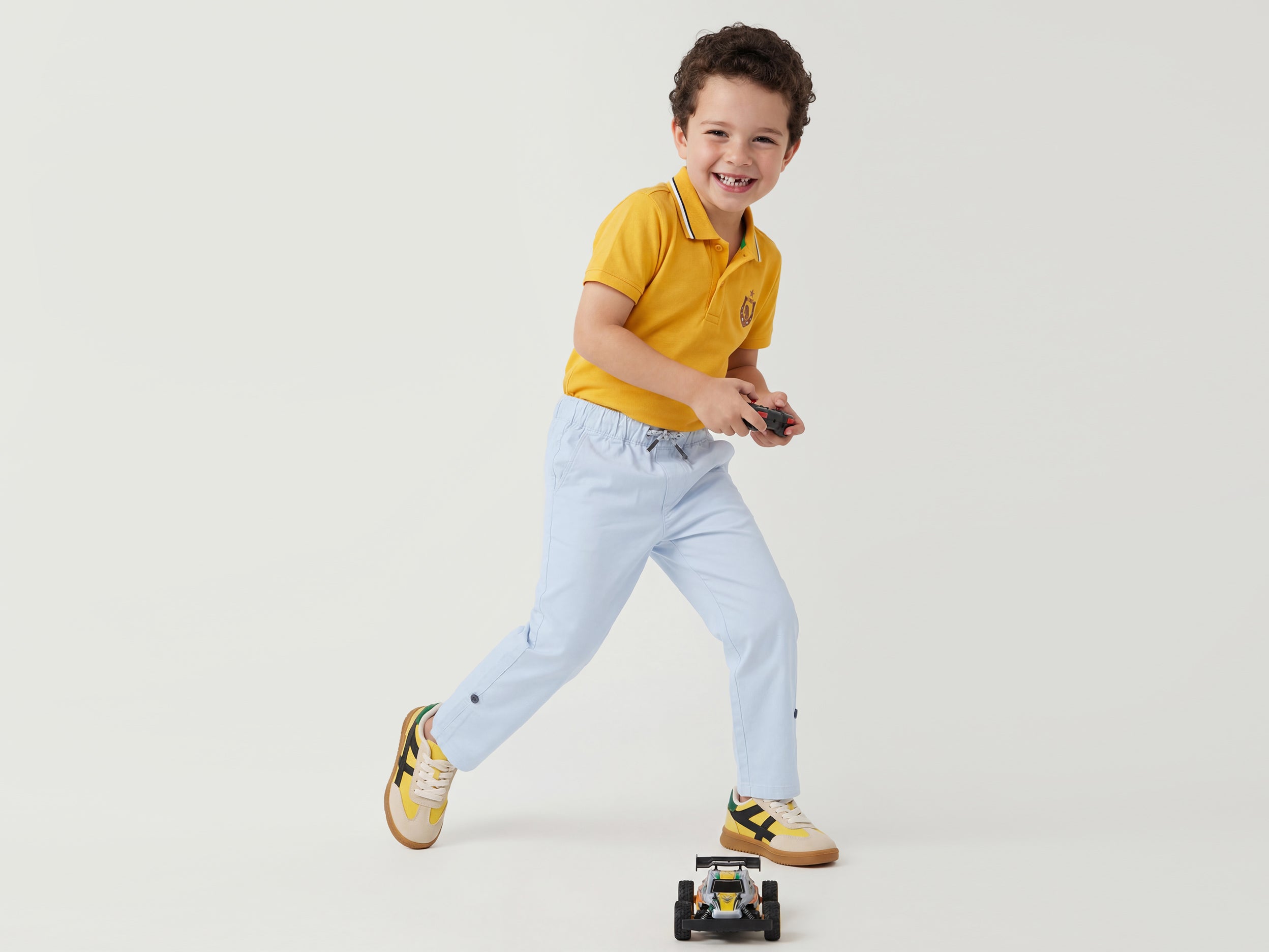 Boys Solid Regular Fit Trousers