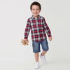 Boys Regular Fit Regular Collar Check Shirt