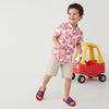Boys Regular Fit Spread Collar Brush Stroke Print Shirt