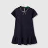 Girls Regular Fit Round Neck Solid Dress