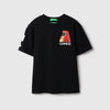 Boys Relaxed Fit Round Neck Graphic Print T-Shirt