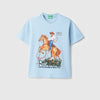 Boys Relaxed Fit Round Neck Graphic Print T-Shirt