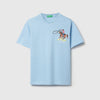 Boys Relaxed Fit Round Neck Graphic Print T-Shirt