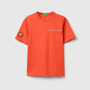 Boys Relaxed Fit Round Neck Graphic Print T-Shirt