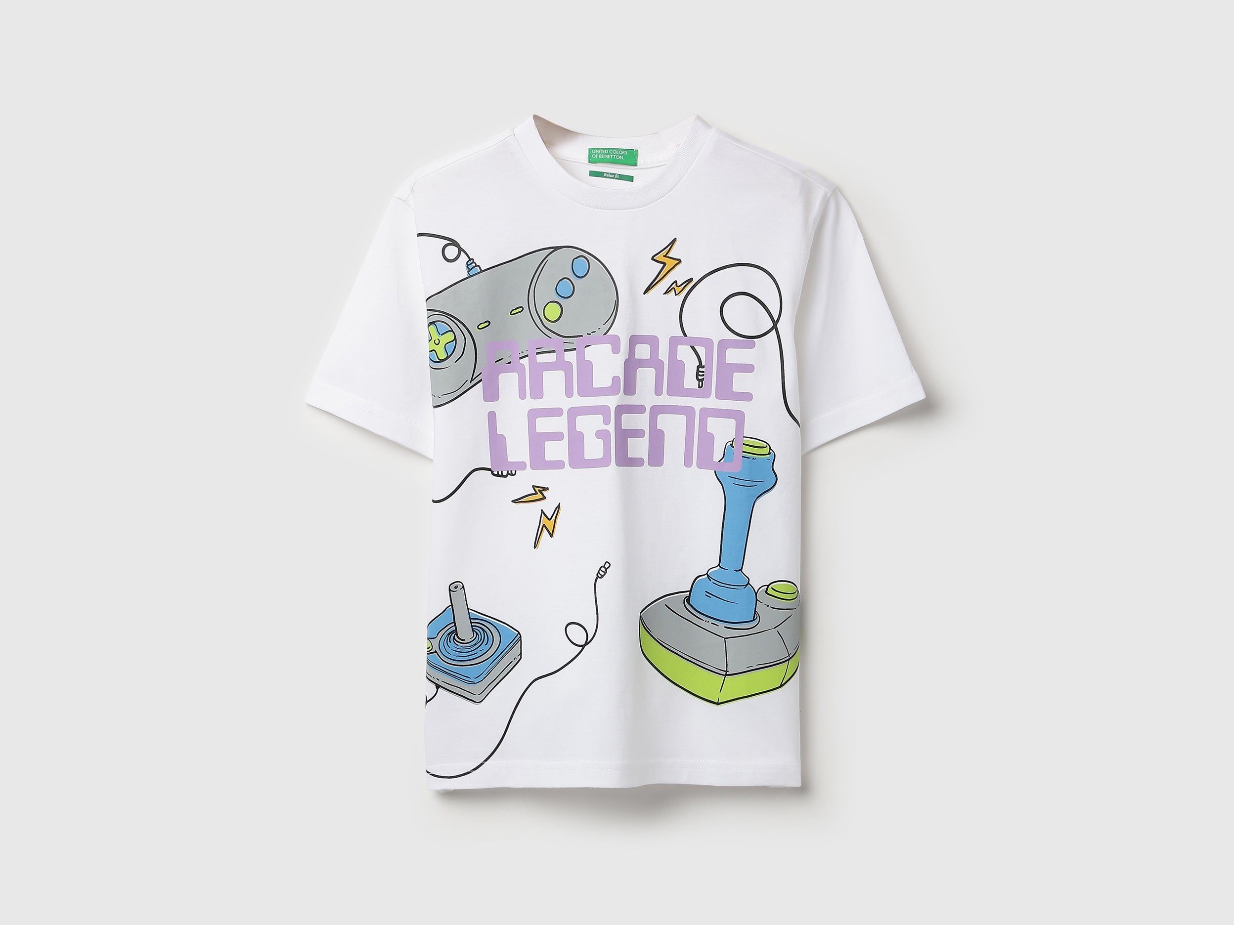 Boys Relaxed Fit Round Neck Graphic Print T-Shirt