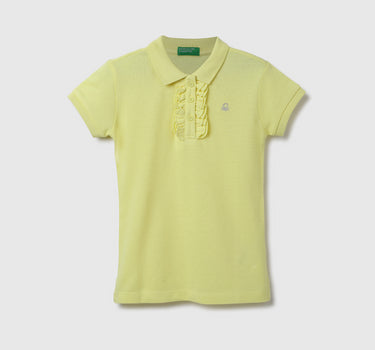 Frill Detail Polo T-Shirt