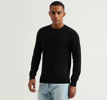 Men's Regular Fit Round Neck Solid Sweaters