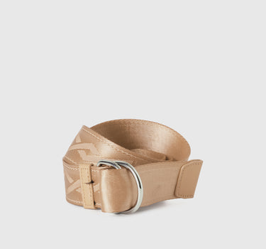 BEIGE BELT WITH DOUBLE RING