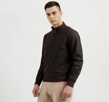 Men's Regular Fit Mock Neck Jacket