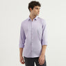 Slim Fit Spread Collar Solid Shirt