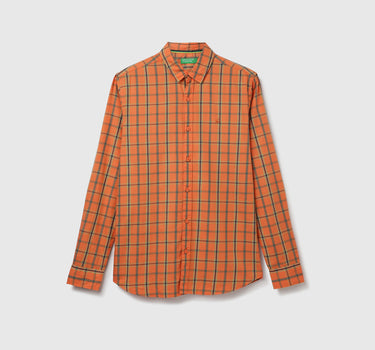 Cotton Checked Spread Collar Mens Shirts