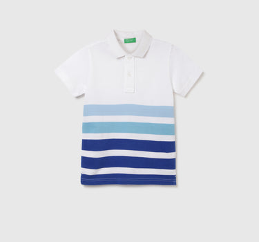 Regular Fit Polo Neck Striped T-shirt