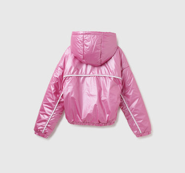 Hood Solid Zipper Jacket