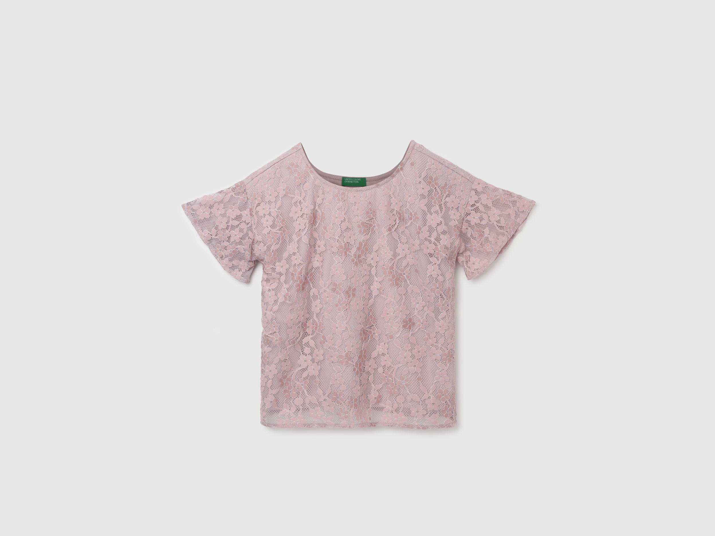 Girl's Regular Fit Round Neck Floral Top