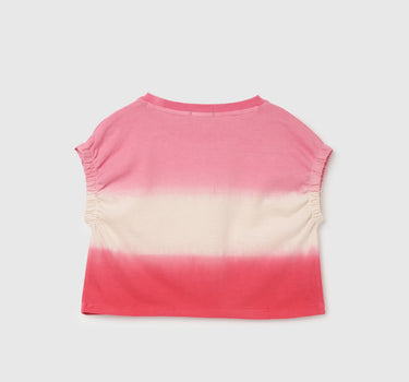 Regular Fit Round Neck Ombre Top