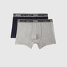 Pack of 2 Solid Colour Low Rise Boxer Briefs