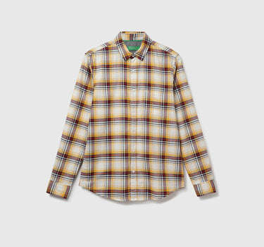 Cotton Checked Spread Collar Mens Shirts