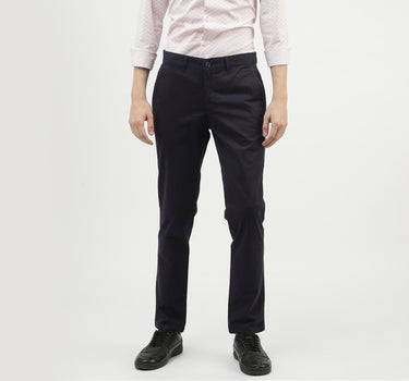 Men Solid Slim Fit Trousers