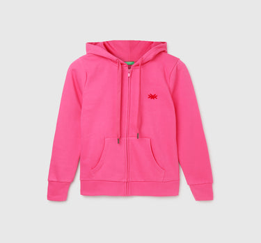 Regular Fit Hooded Neck Solid Women's Sweatshirt