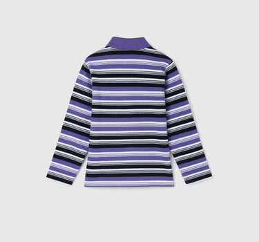 Boy's Regular Fit Polo Collar Striped Tshirts