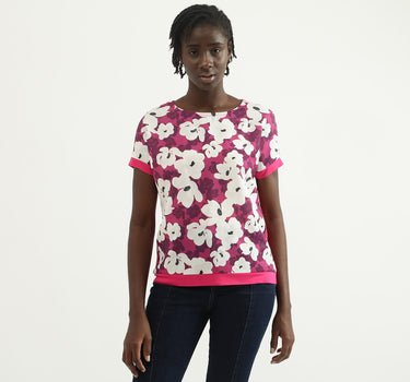 Women Printed Round Neck Top