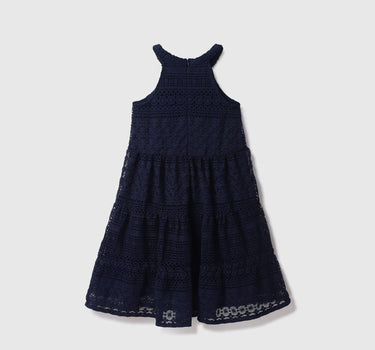 Cotton Embroidery Halter Neck Girls Dresses