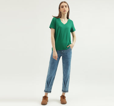 Women's Solid Regular Fit Jeans