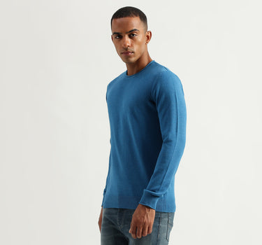 Men's Regular Fit Round Neck Solid Sweaters