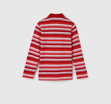 Boy's Regular Fit Polo Collar Striped Tshirts