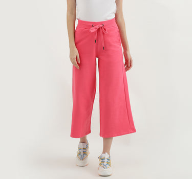 Women Solid Wide Leg Culottes