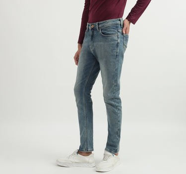 Men Solid Carrot Fit Jeans