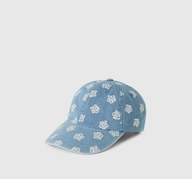 CAP WITH DENIM LOOK PRINT