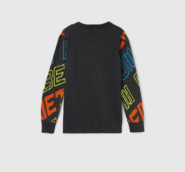 Boy's Regular Fit Crew Neck Patterned Sweaters