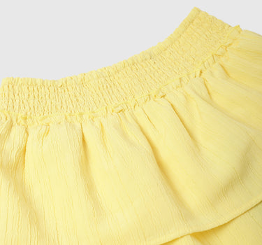 Cotton Solid Regular Length Girls Skirt