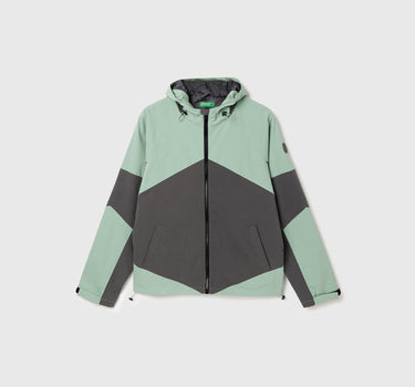 Regular Fit Hooded Colourblocked Jacket