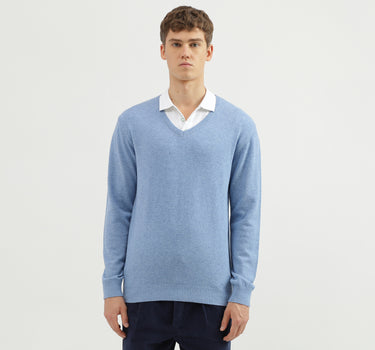 Men's Regular Fit V-Neck Solid Sweater