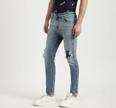 Mens Low Crotch Solid Jeans